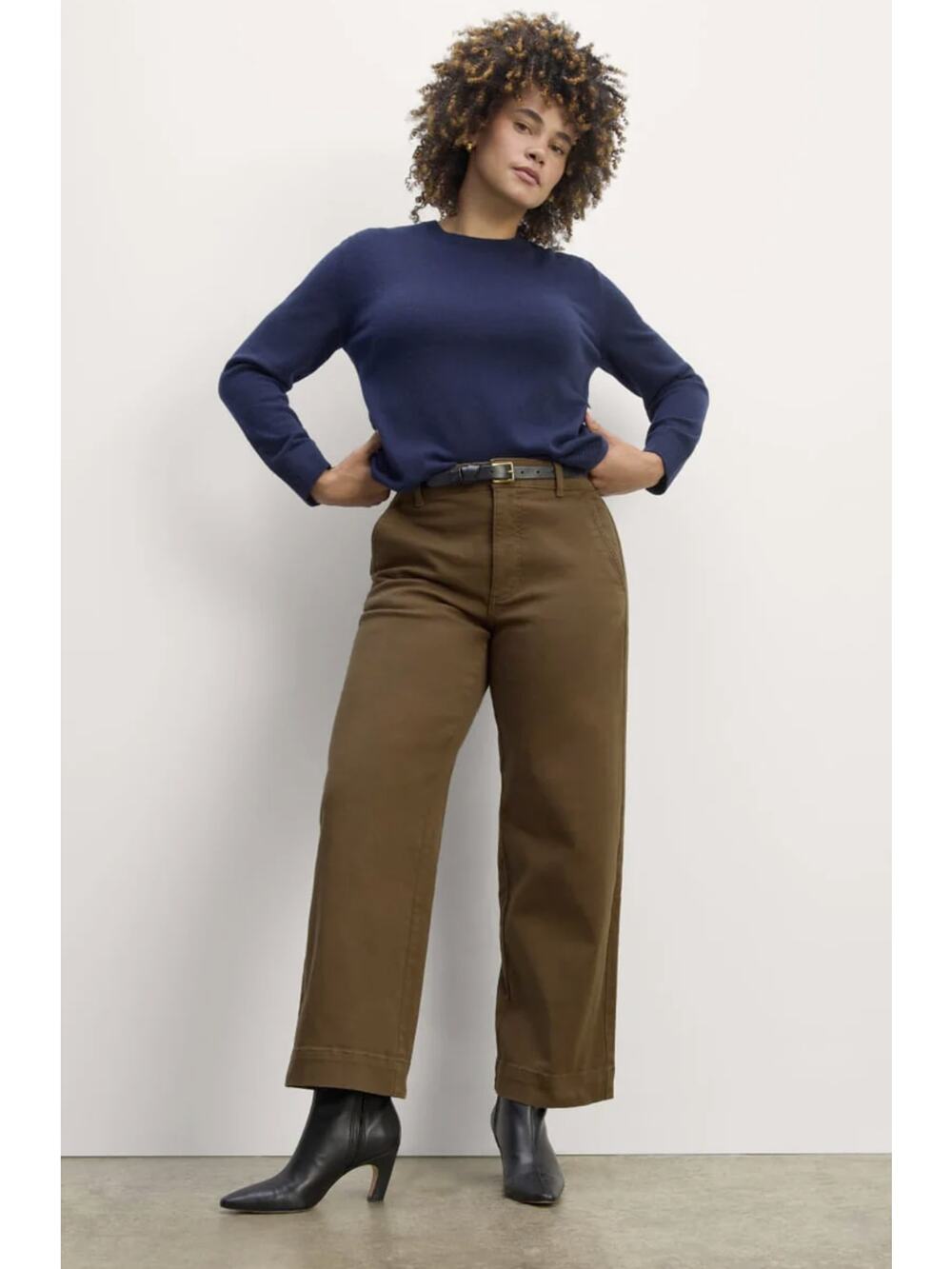 Everlane The Utility Wide-Leg Pant Brown Size 8R